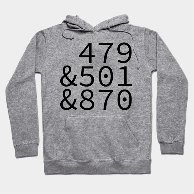 Arkansas Area Codes Hoodie by ExtraGoodSauce